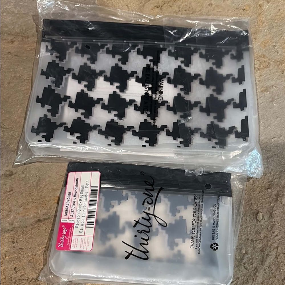 Thirty-One Black and Transparent Snack Bags - Picture 2 of 2